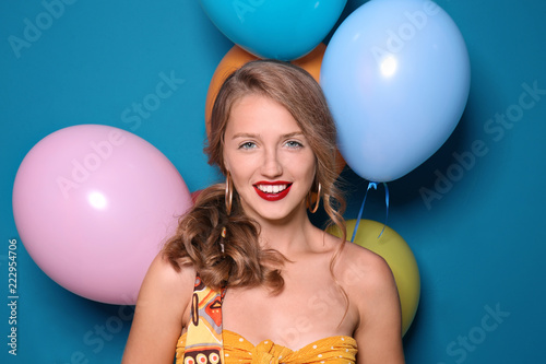 Beautiful young woman with ...