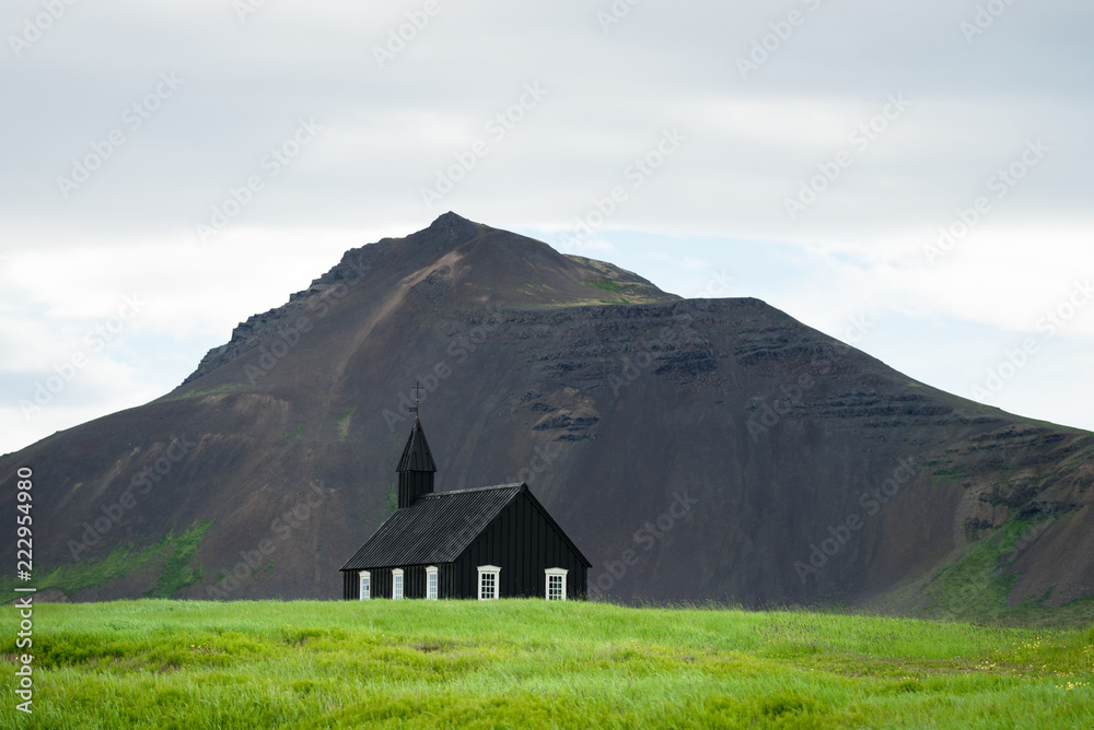 Budakirkja - black church in Budir village Budakirkja - black church in Budir village