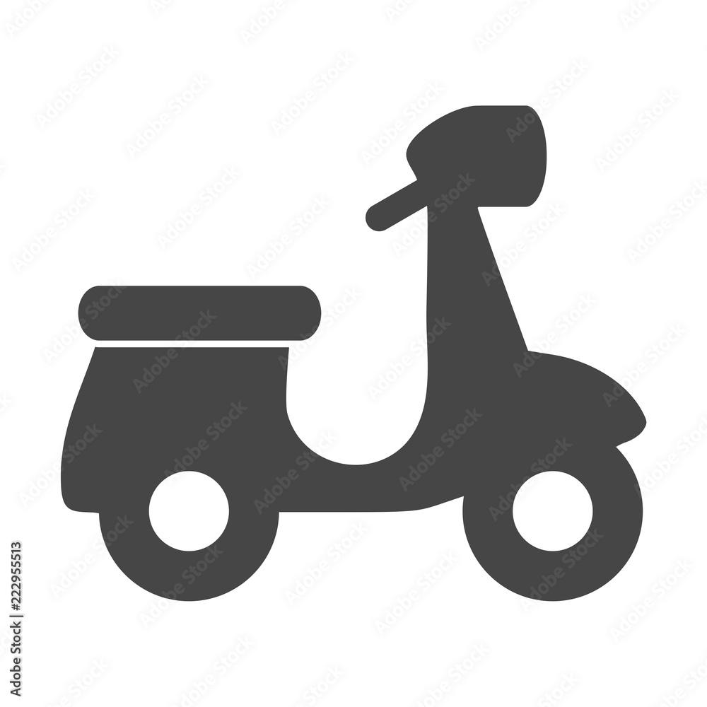 Retro Scooter Silhouette icon Retro Scooter Silhouette icon