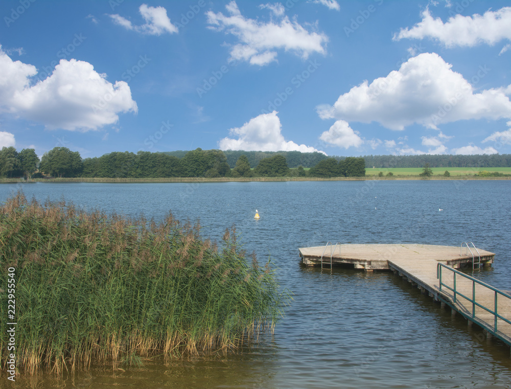 Badestelle am Grossen Priepertsee in der Mecklenburgischen Seenplatte,Mecklenburg-Vorpommern,Deutschland Badestelle am Grossen Priepertsee in der Mecklenburgischen Seenplatte,Mecklenburg-Vorpommern,Deutschland