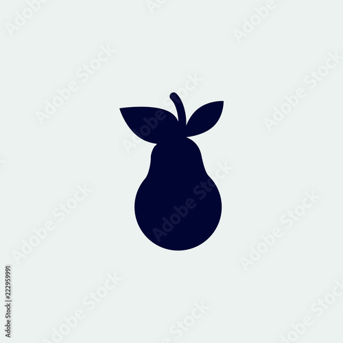 pear icon, vector illustration. flat icon