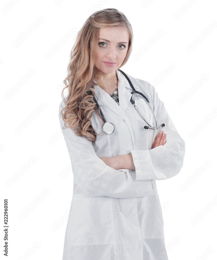 portrait of a pediatrician .isolated on white portrait of a pediatrician .isolated on white