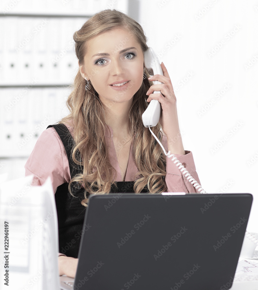 young business woman on work place in office. young business woman on work place in office.