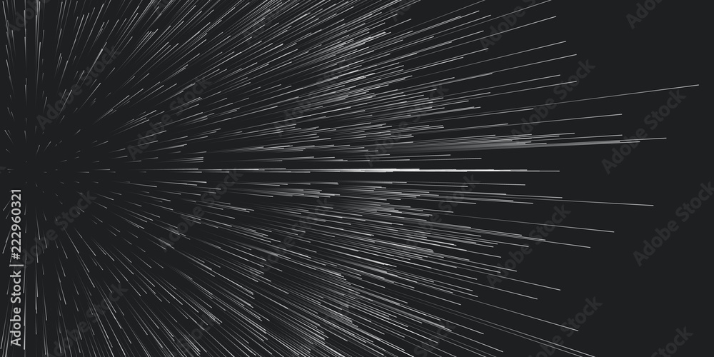 Vector round trails of explosion background. Out of centric debris ...