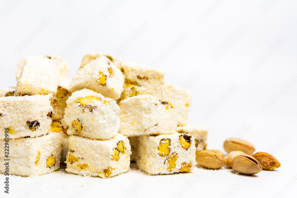 Turkish delight dessert with pistachio Turkish delight dessert with pistachio