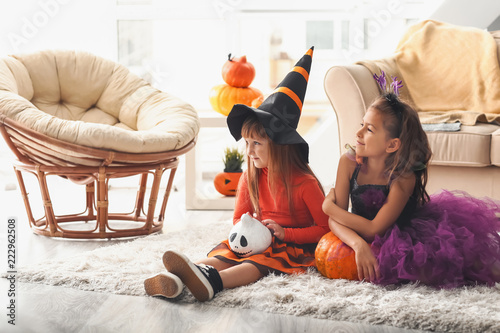 Cute little girls in Hallow...