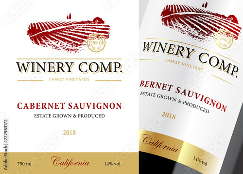 Wine label classic template