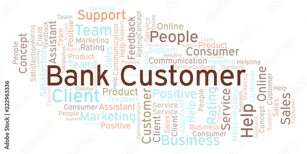 Bank Customer word cloud.