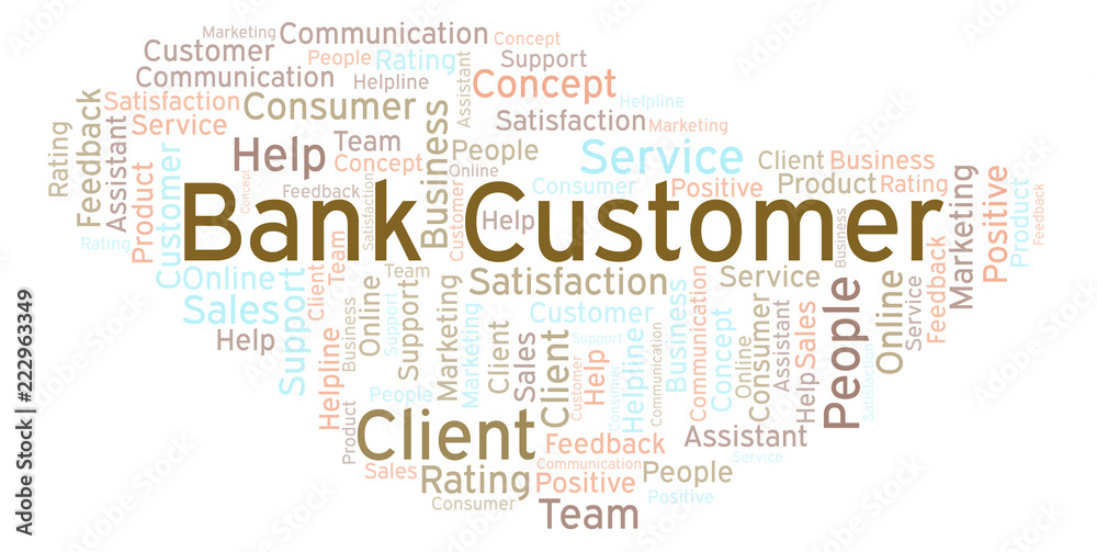 Bank Customer word cloud.