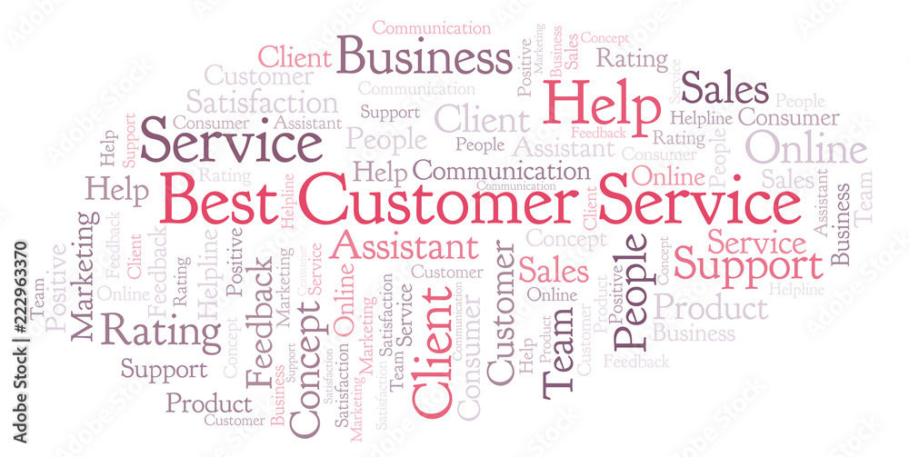 Best Customer Service word cloud. Best Customer Service word cloud.