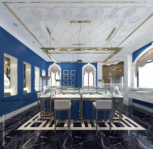 3d render jewelry store