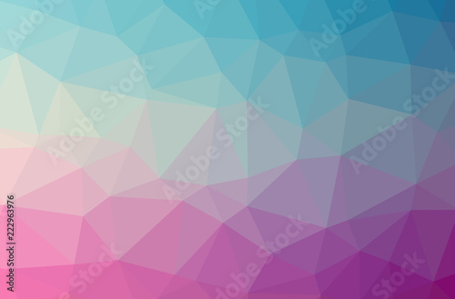 Illustration of blue low poly nice multicolor background.