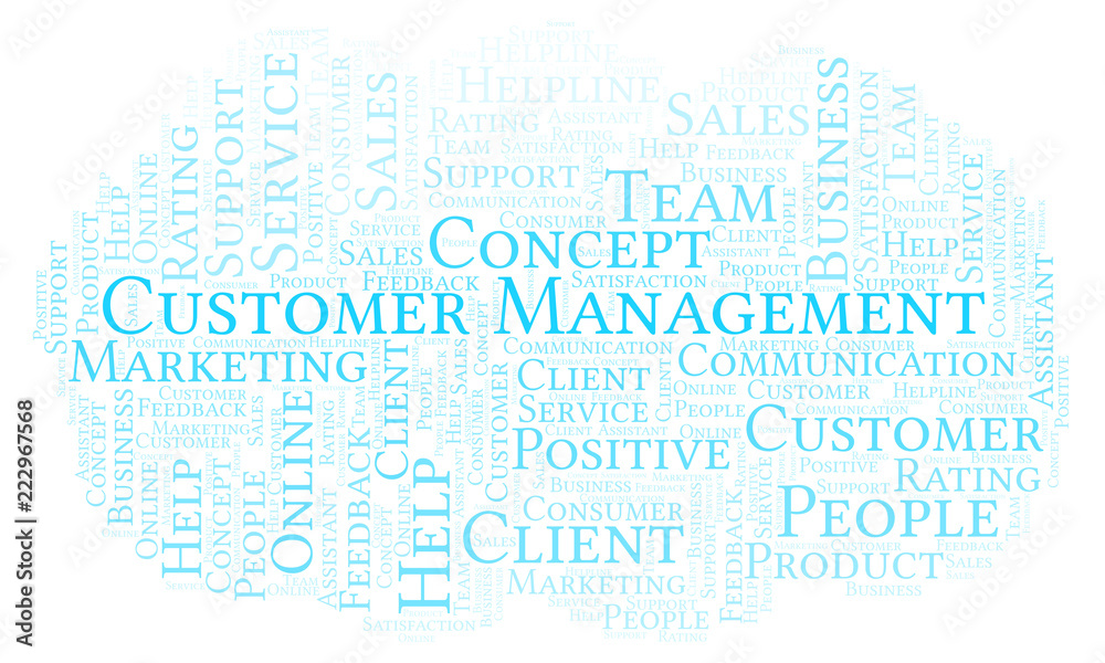 Customer Management word cloud. Customer Management word cloud.