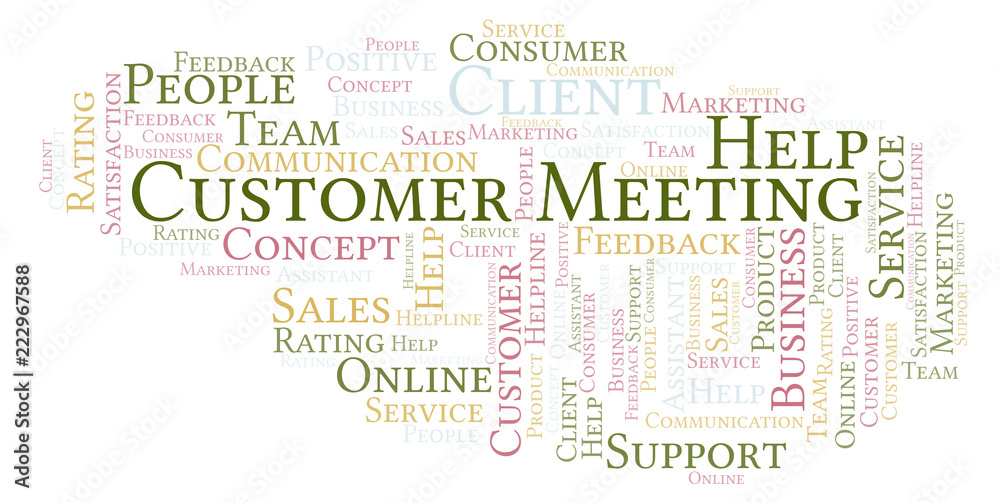 Customer Meeting word cloud.