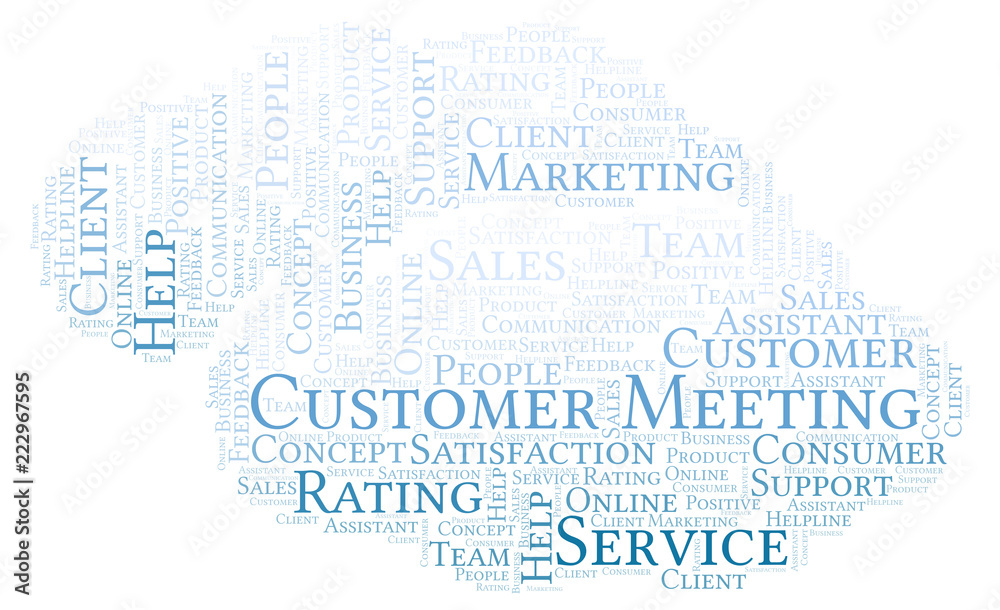 Obraz premium Customer Meeting word cloud.