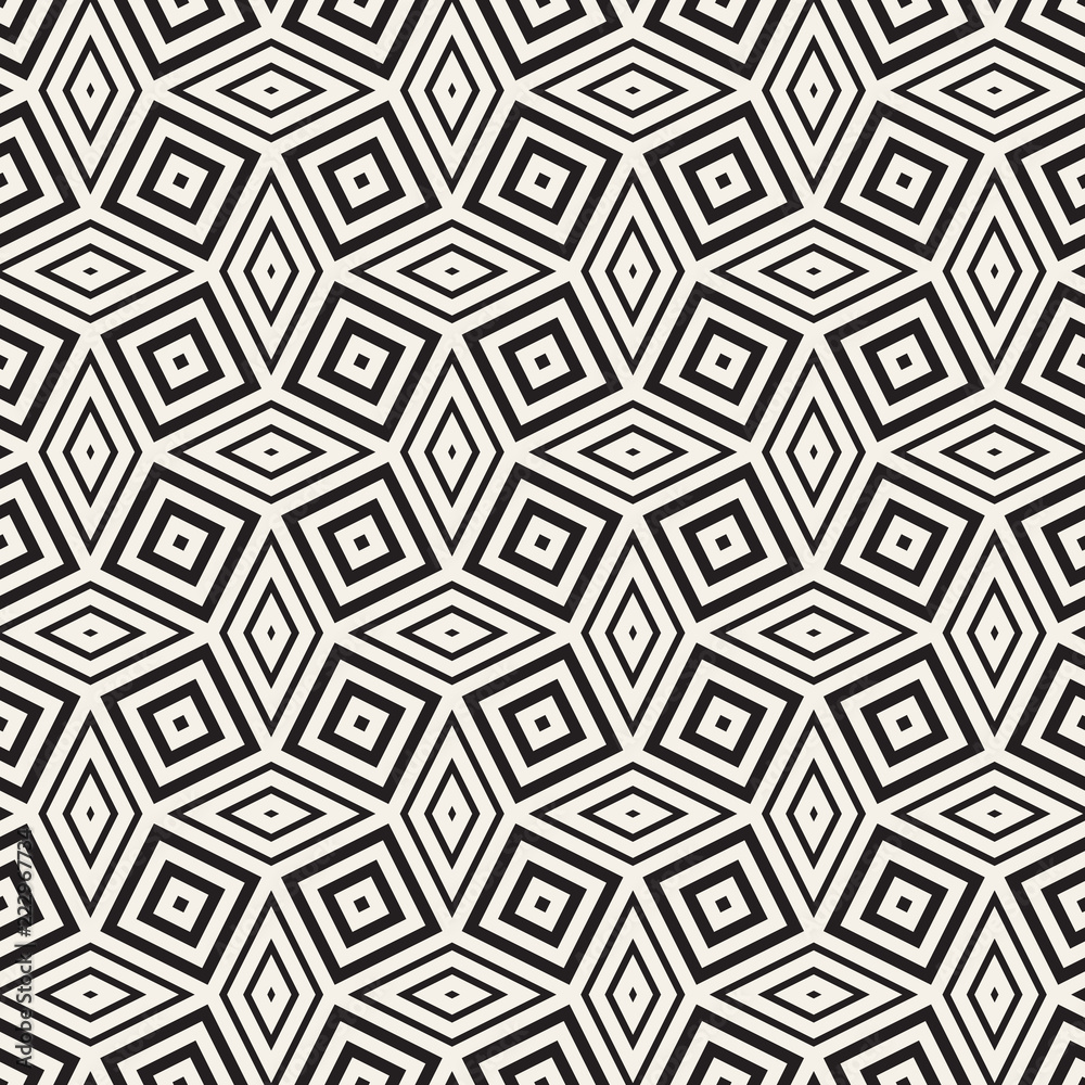 Vector seamless pattern. Modern stylish abstract texture. Repeating geometric tiles..