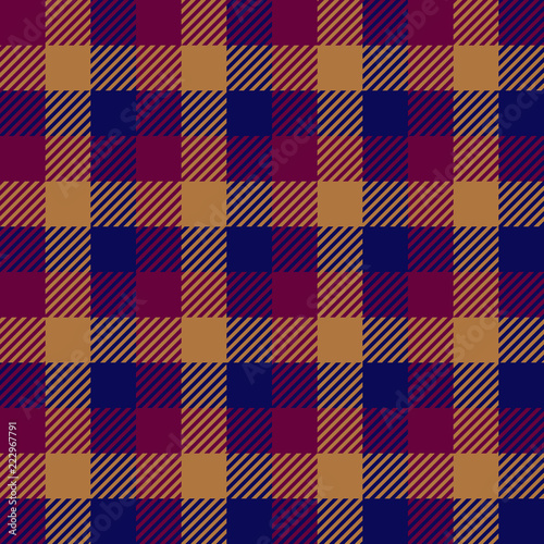 vector tartan plaid pattern in red, blue and brown colors