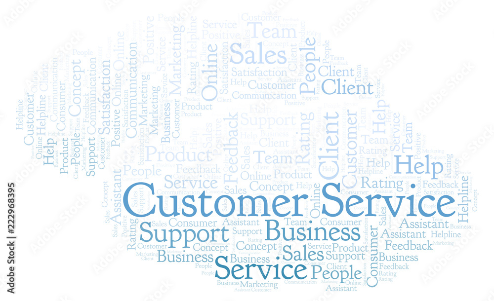 Customer Service word cloud. Customer Service word cloud.