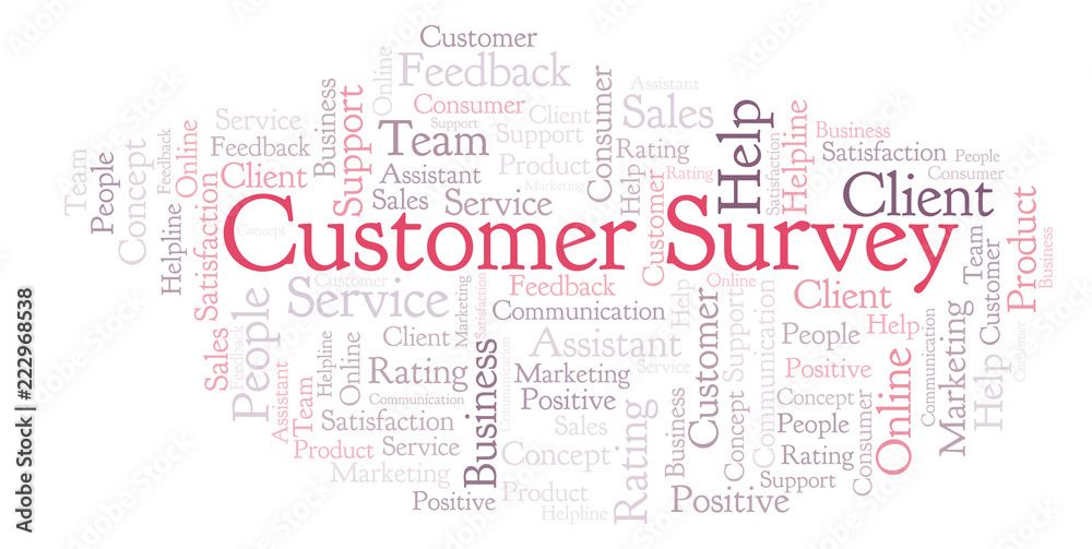Fototapeta premium Customer Survey word cloud.
