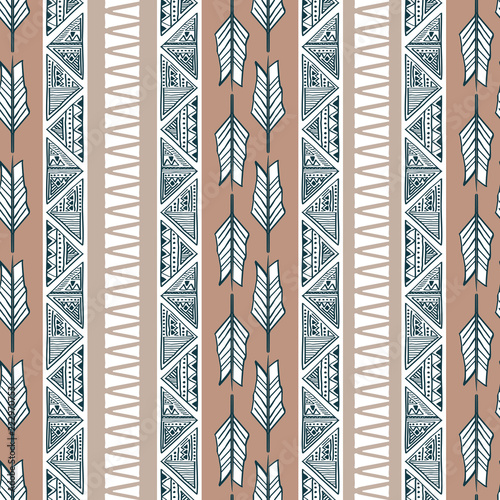 Trendy tribal seamless pattern. Vector illustration popular women fashion textile print and wrapping.