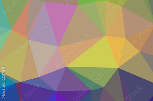 Illustration of orange abstract polygon elegant multicolor background.