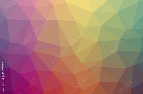 Illustration of orange polygonal elegant multicolor background.