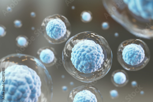 Cellular Therapy and Regeneration, microscope of cell, Embryonic stem cells.