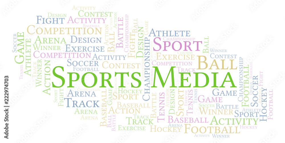 Sports Media word cloud. Sports Media word cloud.