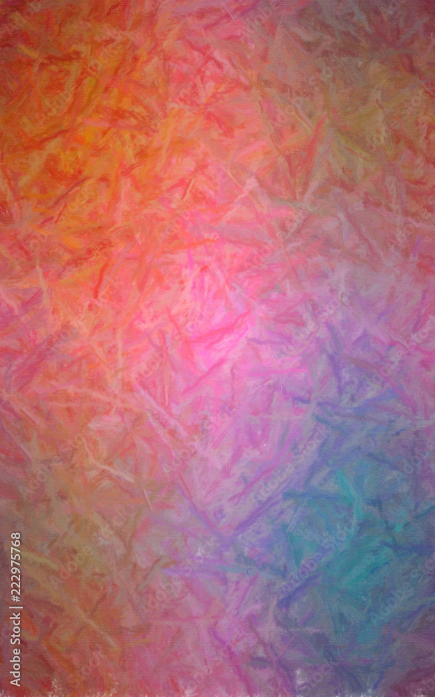 Abstract illustration of Vertical brown blue pink and red Pastel with long brush strokes background, digitally generated.