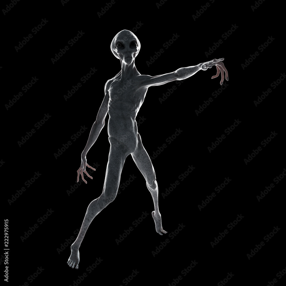 Obraz premium 3d rendered illustration of a humanoid alien