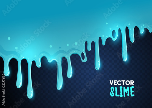 Sticky Oozing Blue Slime Vector