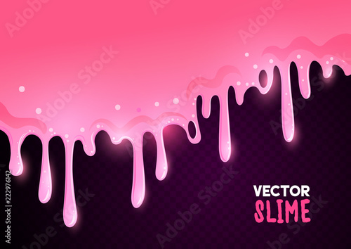 Sticky Oozing Pink Slime Vector