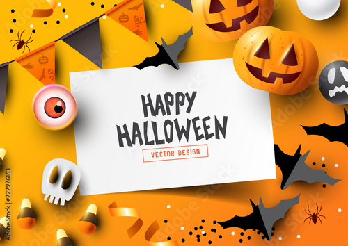 Top Down Halloween Composition