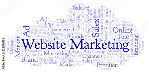 Word cloud with text Website Marketing.