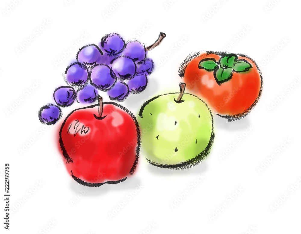 秋の果物 Stock イラスト Adobe Stock
