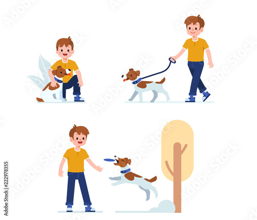 boy with dog