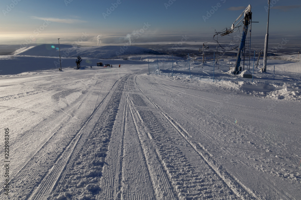 downhill ski slope