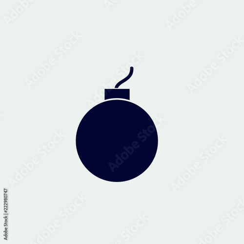 bomb icon, vector illustration. flat icon