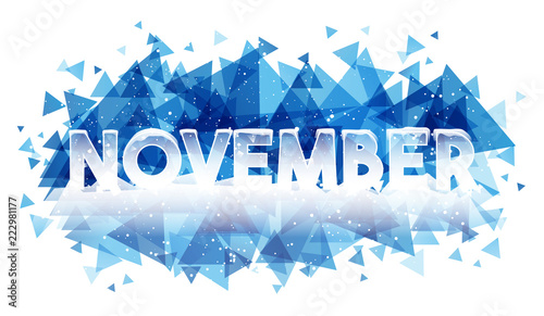 November word creative concept. 