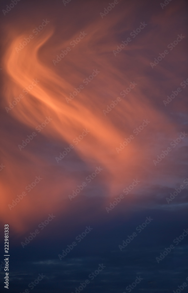 Beautiful stormy sunset sky. Cloudy abstract background. .