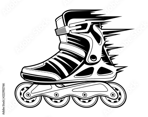 Inline Roller Skate in Motion