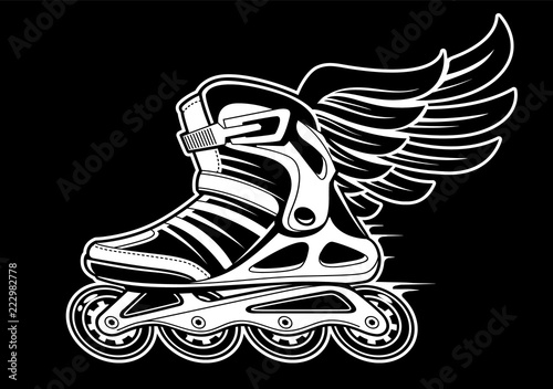 Inline Roller Skate with Wing