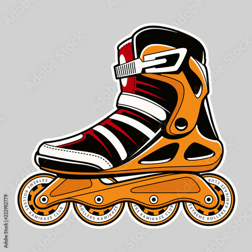 Inline Roller Skate Vector Art