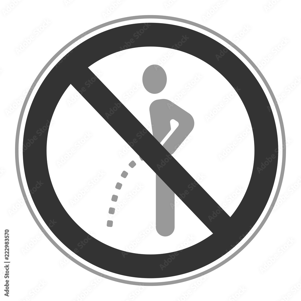 Verbotsschild Icon - Wildpinkeln Verbotsschild Icon - Wildpinkeln