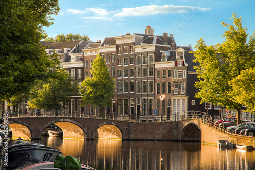 Photography Beautiful view of the iconic UNESCO world heritage Keizersgracht canal  in Amste