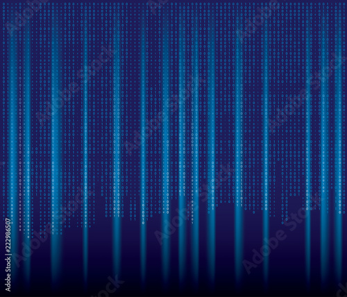 Fototapeta Naklejka Na Ścianę i Meble -  binary code blue