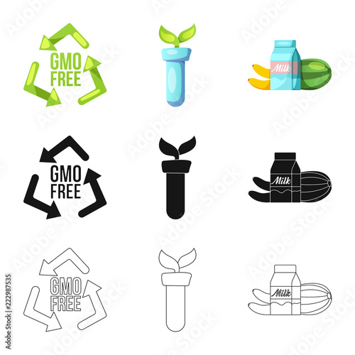 Vector design of  and  icon. Collection of  and  stock symbol for web.