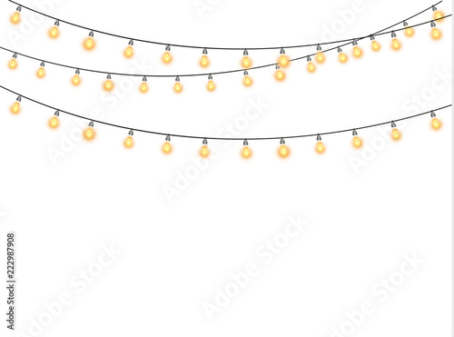 Christmas lights isolated