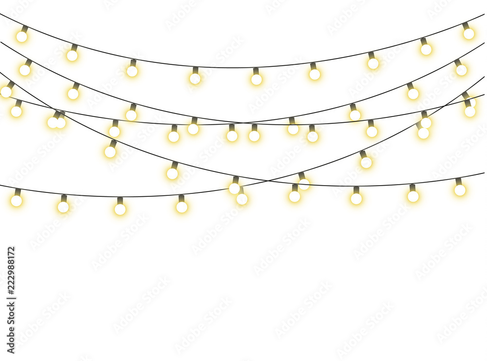 Christmas lights isolated