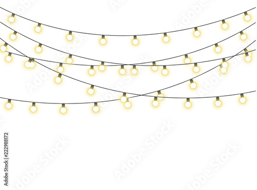 Christmas lights isolated